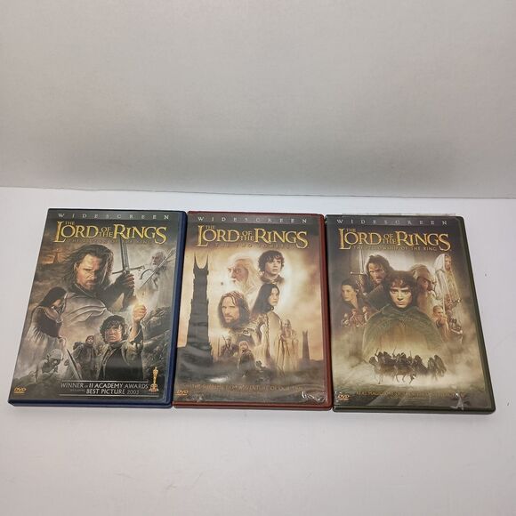 Lord of the Rings-Motion Picture Trilogy DVD 3 Movie Lot Two Towers Return King - Picture 6 of 16